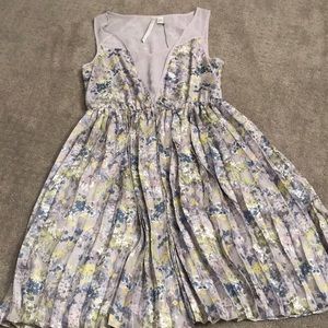 Lavender Floral Print Dress